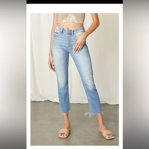 Kancan high rise slim straight jeans. Size 5/26